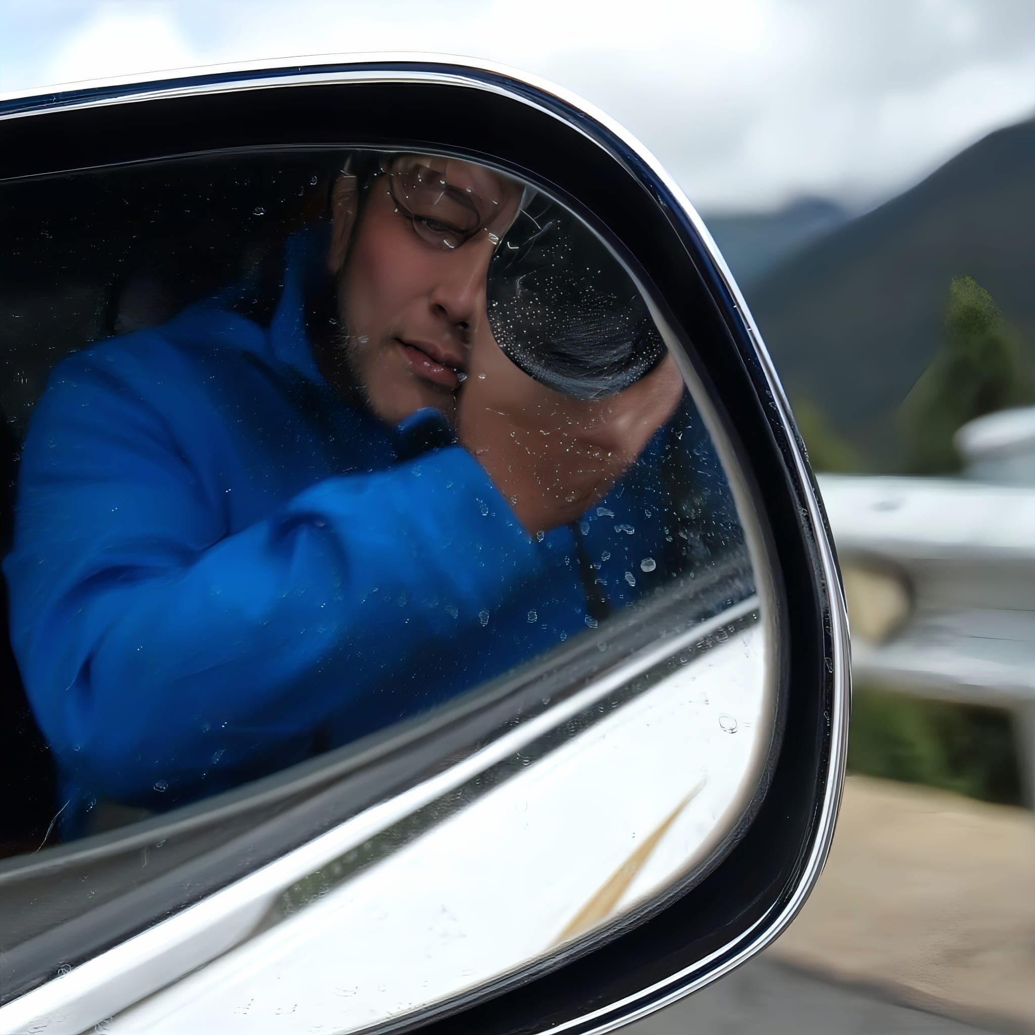 Mak - Reflection with camera in car side mirror